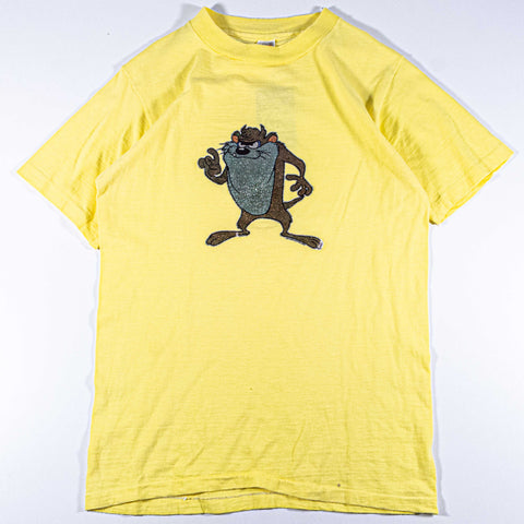 Looney Tunes Taz Glitter Iron On T-Shirt Hanes Beefy Roach
