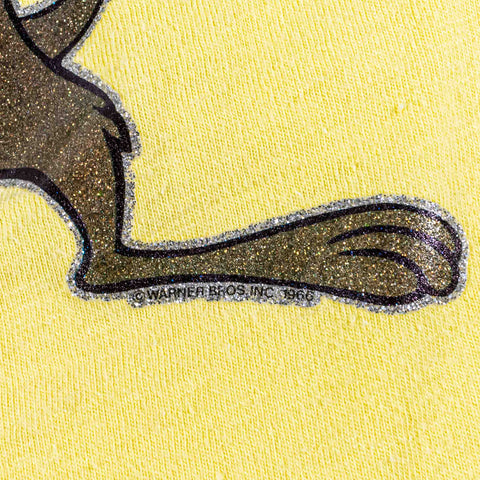 Looney Tunes Taz Glitter Iron On T-Shirt Hanes Beefy Roach
