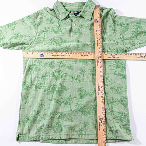 Chaps Ralph Lauren Palm Tree Hawaiian Floral Polo Shirt AOP