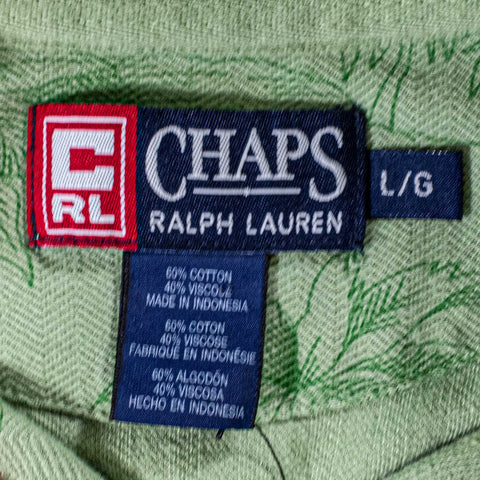 Chaps Ralph Lauren Palm Tree Hawaiian Floral Polo Shirt AOP