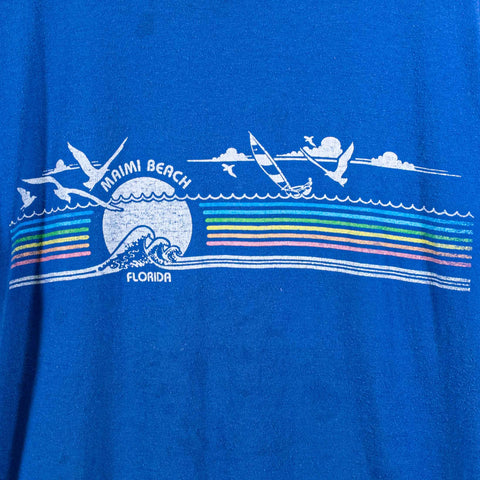 Miami Beach Florida Surf T-Shirt Single Stitch