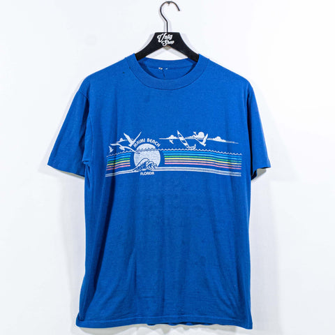 Miami Beach Florida Surf T-Shirt Single Stitch