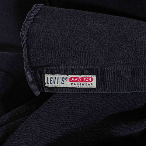 Levis Black Denim Shirt Sun Faded Grunge Cowboy Western