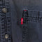 Levis Black Denim Shirt Sun Faded Grunge Cowboy Western