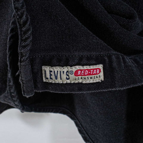 Levis Black Denim Shirt Sun Faded Grunge Cowboy Western