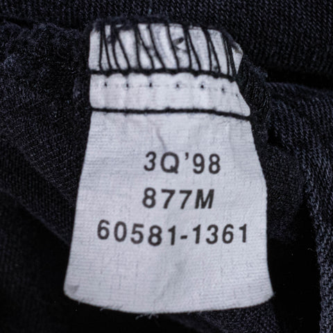 Levis Black Denim Pearl Snap Shirt Sun Faded Grunge Cowboy Western