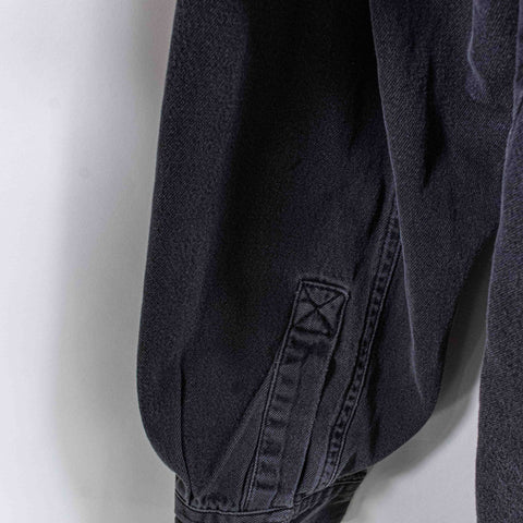 Levis Black Denim Shirt Sun Faded Grunge Cowboy Western