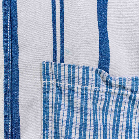 Striped Plaid Denim Shirt Thums Up Grunge Skater