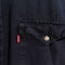 Levis Black Denim Pearl Snap Shirt Sun Faded Grunge Cowboy Western