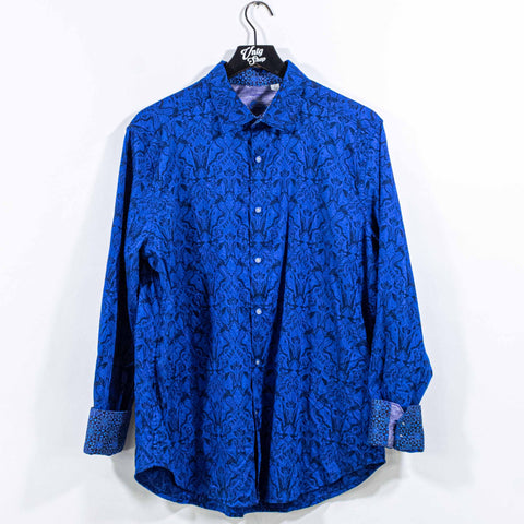 Robert Graham Button Shirt Flip Cuff Printed Art