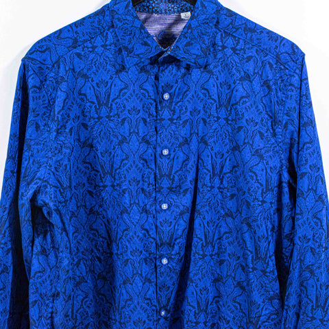 Robert Graham Button Shirt Flip Cuff Printed Art