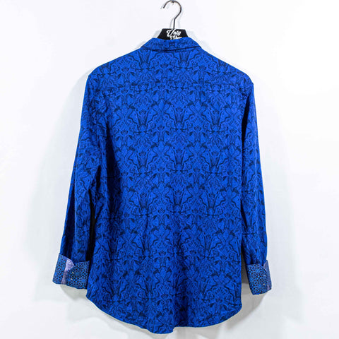 Robert Graham Button Shirt Flip Cuff Printed Art