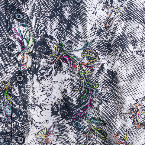 Robert Graham Button Shirt Flip Cuff Zaragoza Embroidered Floral