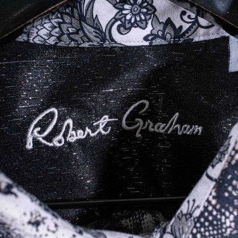 Robert Graham Button Shirt Flip Cuff Zaragoza Embroidered Floral