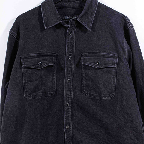 Rag & Bone Black Denim Button Shirt