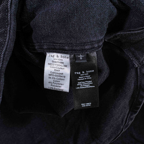 Rag & Bone Black Denim Button Shirt