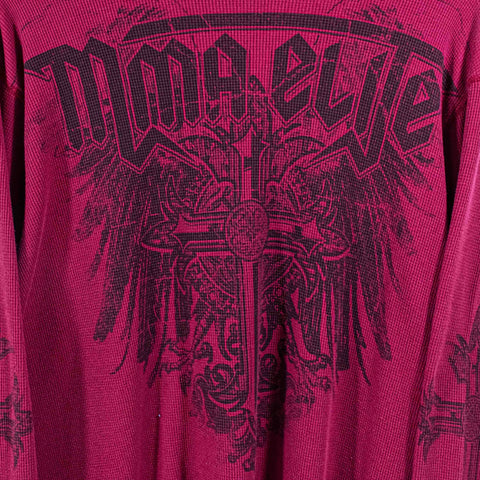 MMA Elite Cross Wings Thermal Waffle Shirt Long Sleeve