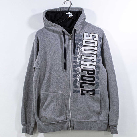 SouthPole Spell Out Zip Hoodie Sweatshirt Hip Hop Skater