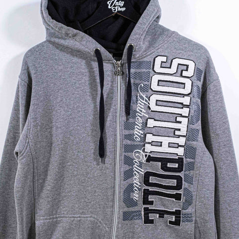 SouthPole Spell Out Zip Hoodie Sweatshirt Hip Hop Skater
