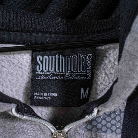 SouthPole Spell Out Zip Hoodie Sweatshirt Hip Hop Skater