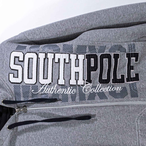 SouthPole Spell Out Zip Hoodie Sweatshirt Hip Hop Skater