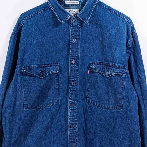 Levis Diamond Label Denim Shirt Grunge