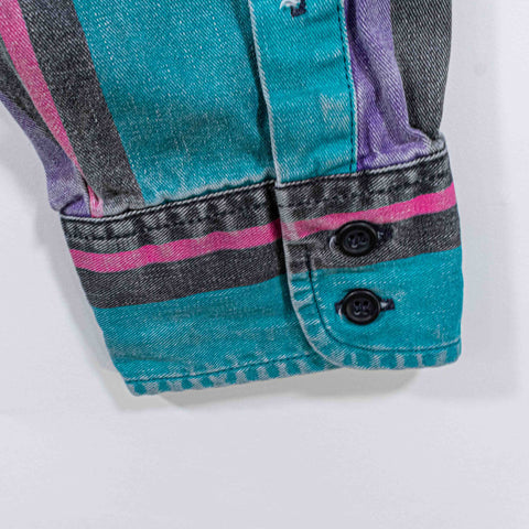 Wrangler Striped Western Button Up Shirt Brushpopper