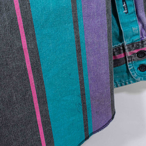 Wrangler Striped Western Button Up Shirt Brushpopper