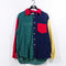J Crew Color Block Corduroy Button Down Shirt