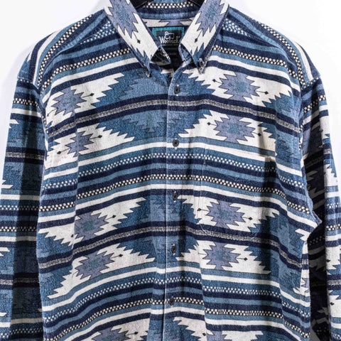 Woolrich Aztec Southwestern Flannel Button Down Shirt Made in USA
