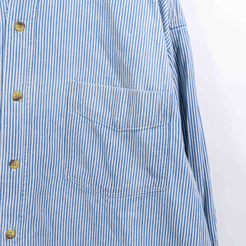Pinstripe Denim Button Down Shirt Fresno Jean Company