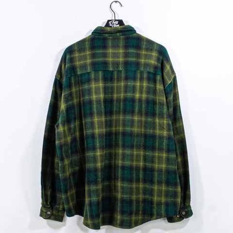 Structure Plaid Flannel Button Shirt Grunge Skater