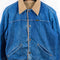 Wrangler Sherpa Lined Denim Trucker Jacket Snap Button Corduroy Collar