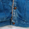 Wrangler Sherpa Lined Denim Trucker Jacket Snap Button Corduroy Collar