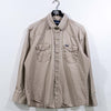 Wrangler Western Pearl Snap Shirt Distressed Cowboy