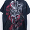 Dragon Skull Smoke AOP Cyber Goth T-Shirt