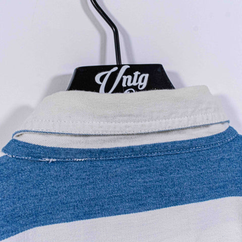 Striped Denim Button Down Shirt Double Impact