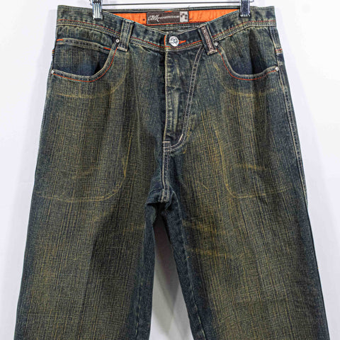 Overdyed Baggy Hip Hop Jeans Wide Leg