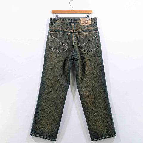 Overdyed Baggy Hip Hop Jeans Wide Leg