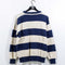 Striped Knit Sweater Chunky Preppy Lord & Taylor