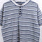 Marithe Francois Girbaud Striped Henley T-Shirt Surf Skate