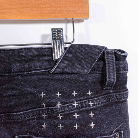 Ksubi Boneyard Distressed Jeans Repaired Patched