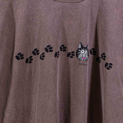 Crazy Shirts Chocolate Dyed T-Shirt Cat Footprints Las Vegas