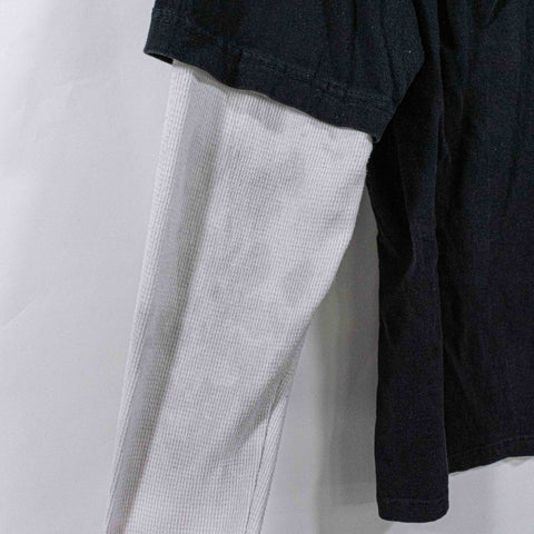 Miami Ink Tattoo Skull Layered T-Shirt Long Sleeve Mall Cyber Goth