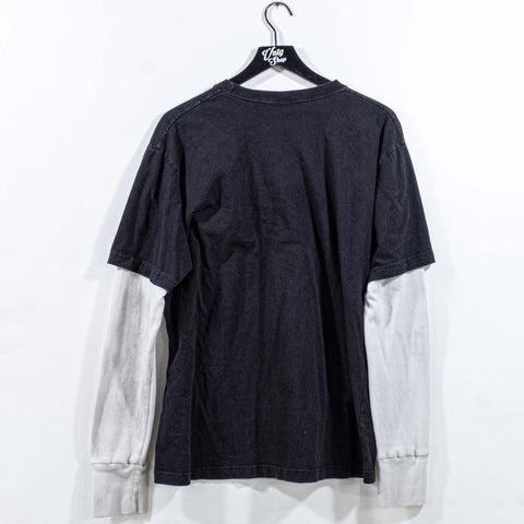 Miami Ink Tattoo Skull Layered T-Shirt Long Sleeve Mall Cyber Goth