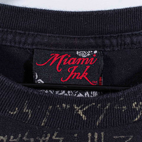 Miami Ink Tattoo Skull Layered T-Shirt Long Sleeve Mall Cyber Goth