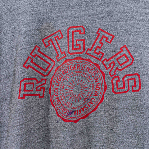 Rutgers University Crest T-Shirt Single Stitch
