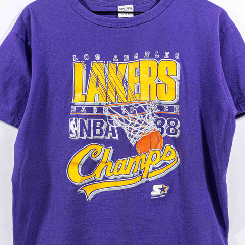 1988 Los Angeles Lakers Back to Back NBA Champions T-Shirt Starter