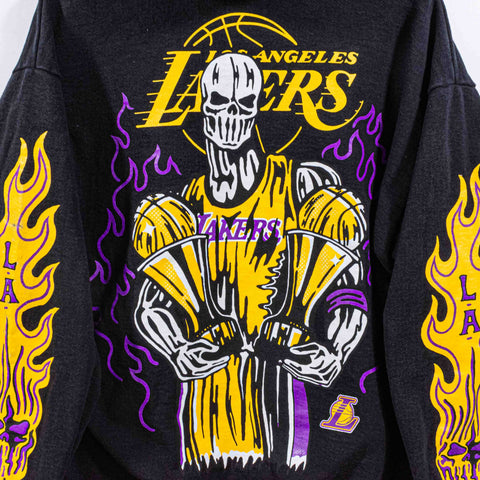 Warren Lotas Lakers NBA Championship Hoodie Sweatshirt Flame Reaper