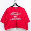 Property of Rutgers University Athletics Cropped T-Shirt Champion Single Stitch